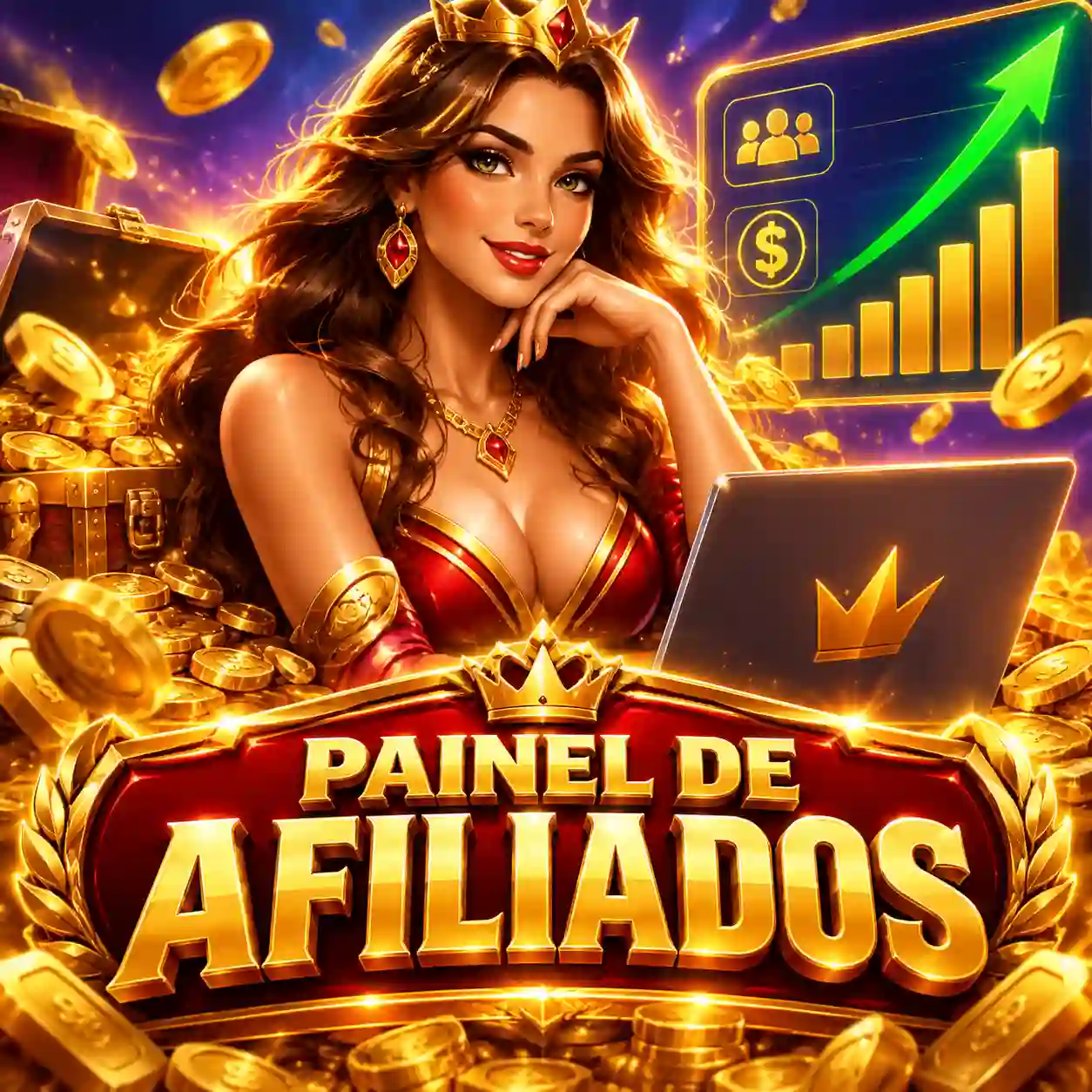 Painel de afiliados mostrando comissões e indicações